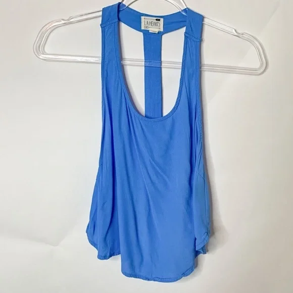 LA HEARTS Summer Beach Blue Tank Cut Out Details - Picture 1 of 9